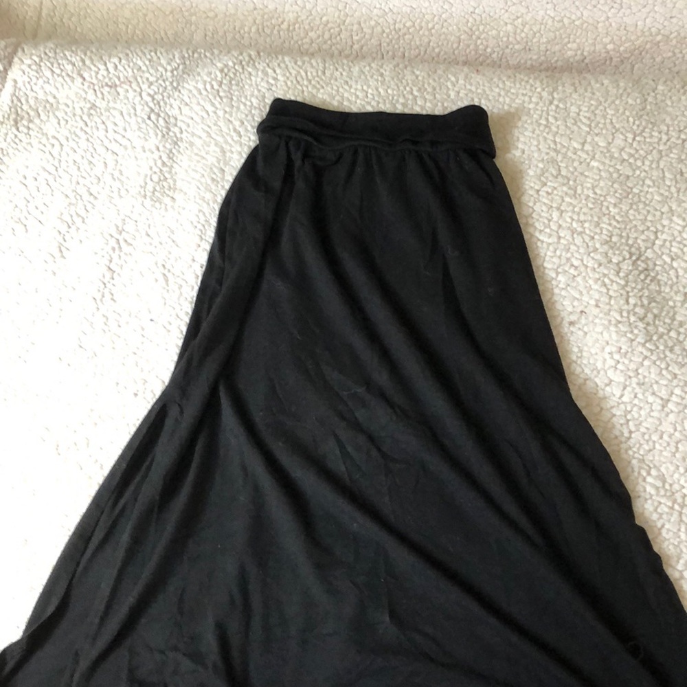 Girls black maxi skirt